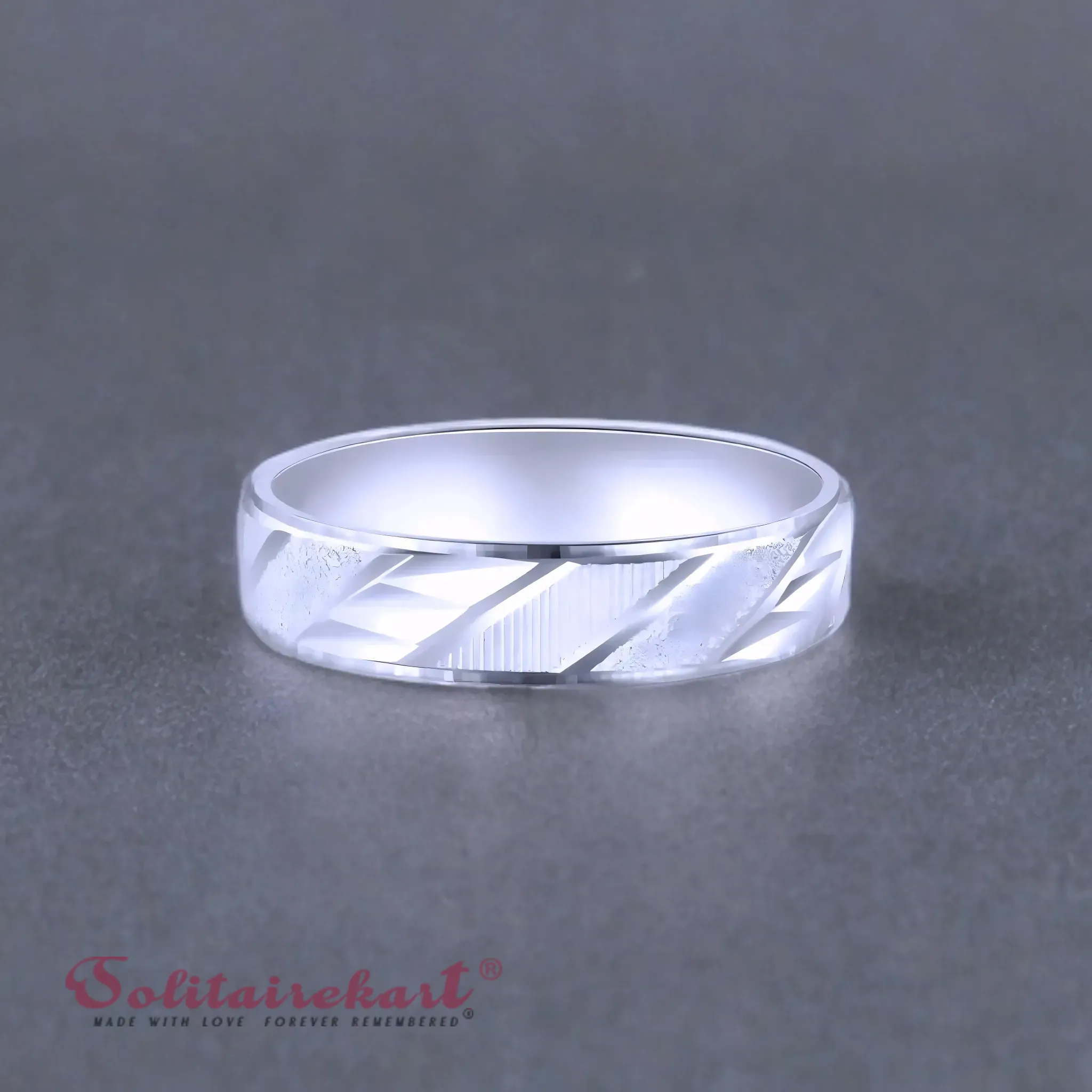 Solitairekart Platinum Band Ring 4.641gm Weight For Woman